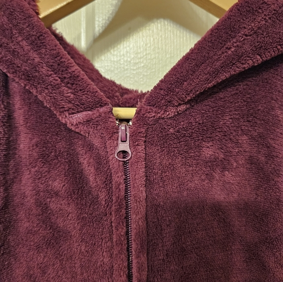 Purple Dinosaur Pajamas Fuzzy Footless One Piece Large - Picture 2 of 6